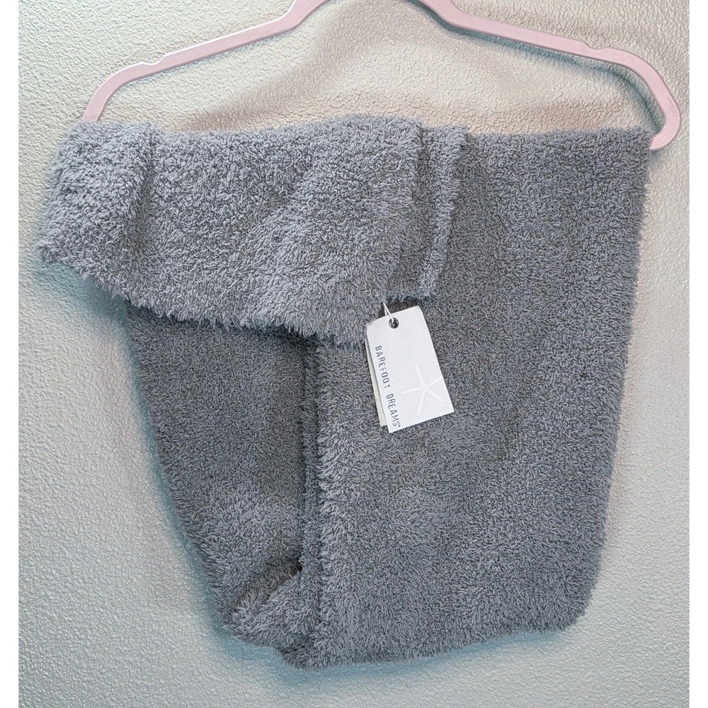 Barefoot Dreams CozyChic Gray Plush Scarf Wrap Soft Lounge NWT